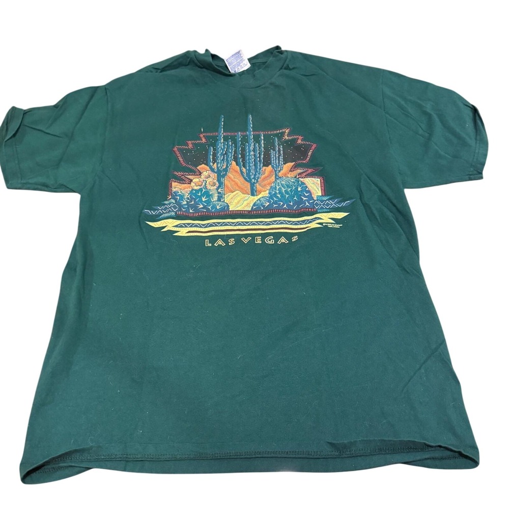 Vintage 94 Brieland Las Vegas Cactus Single Stitch T Southwestern Desert 90s XL